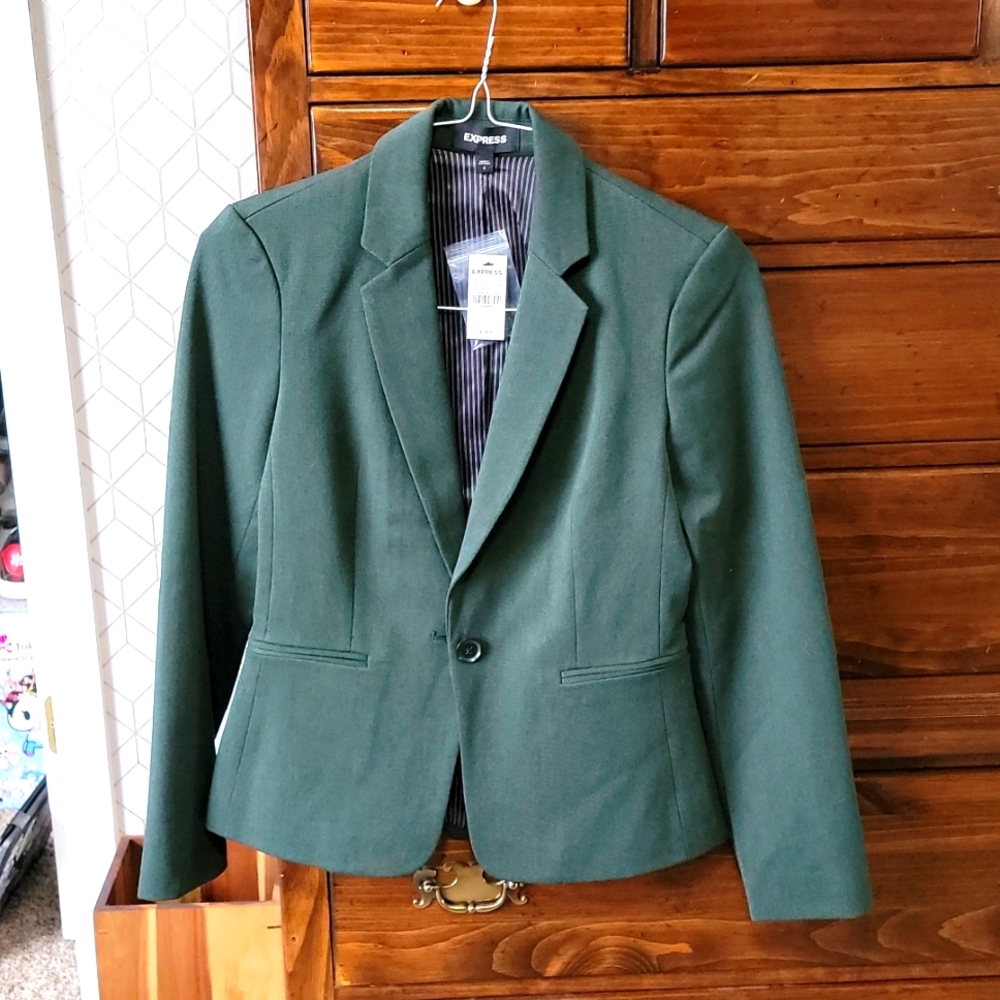 Express forest green blazer